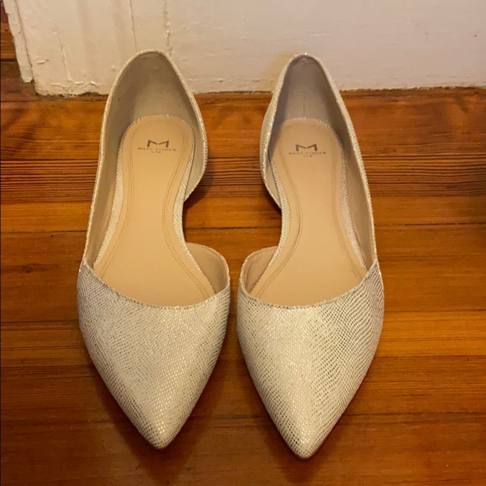Sparkly pointy Marc Fisher flats